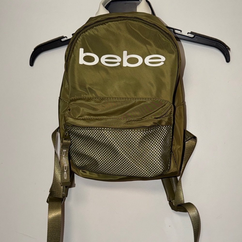 Bebe Olive Green Backpack Purse